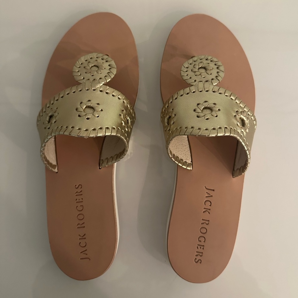 Jack Rogers Metallic Gold Sandals